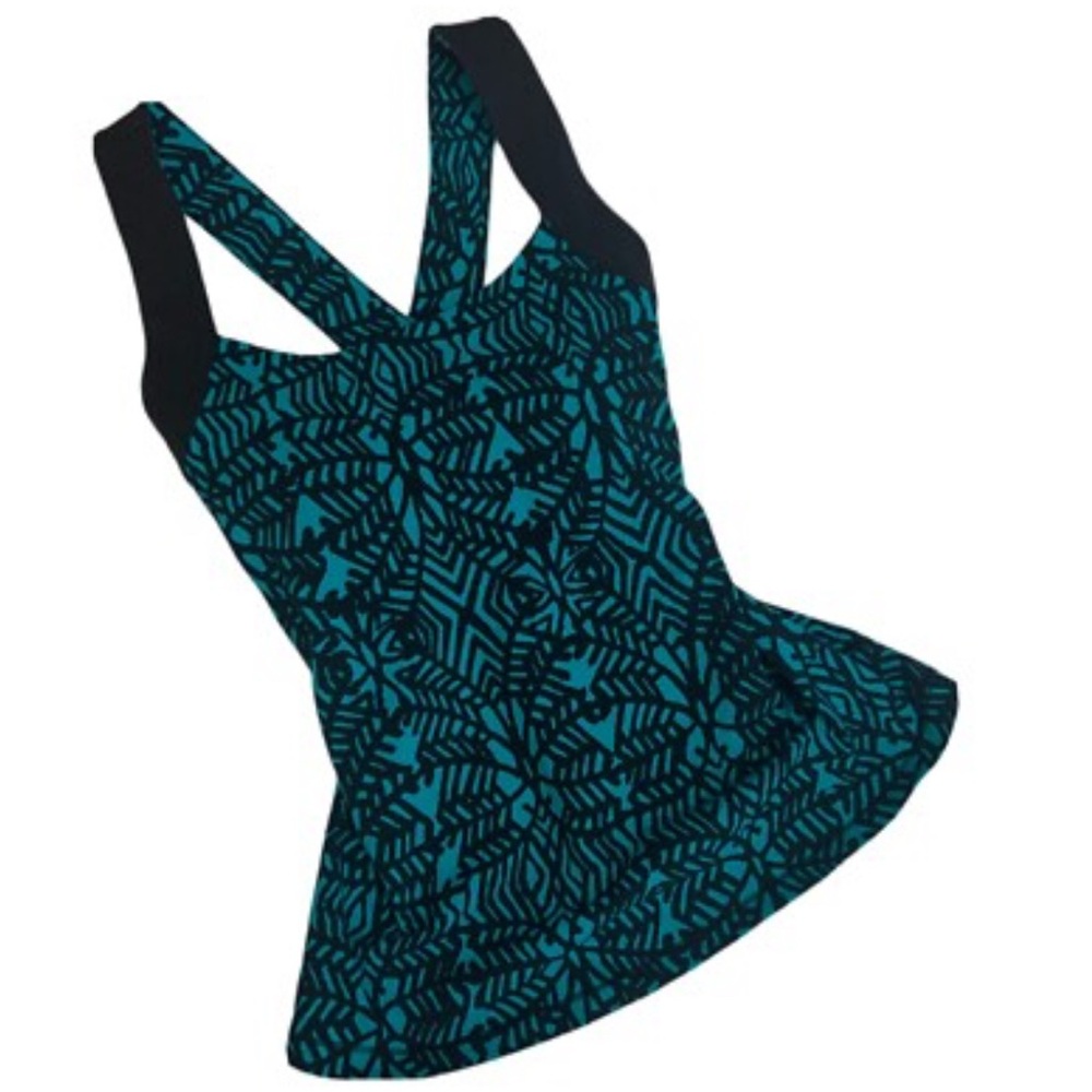 Lucy Teal and Black Sports Bra